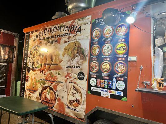 walk-up view to food truck - Halal Indian & Pakistani Cuisine