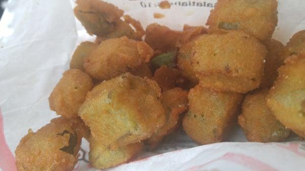 Some fried okra. I think it's all fried here.