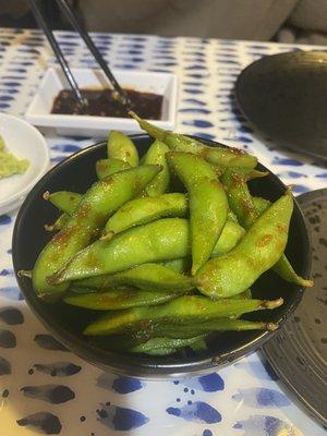 Spicy Garlic Edamame