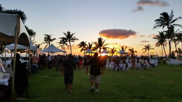 Absolutely  beautiful sunset to start off the event  complete  with the green flash