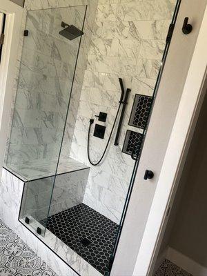 Complete shower gut and expansion they did for us