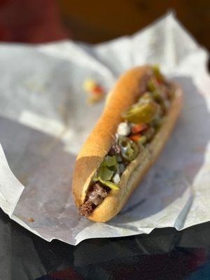 Denver Chopped Cheese with Spicy Giardiniera