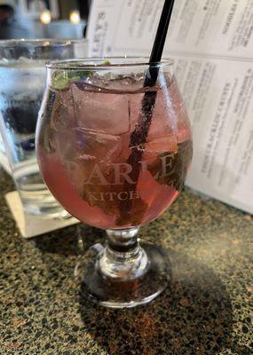 Strawberry Limeade cocktail- so good!