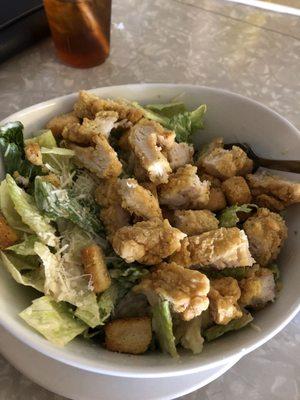 Fried chicken Caesar salad. So good!