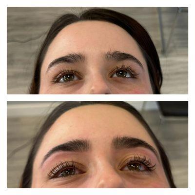 Threading and Lash Lift - Before and After