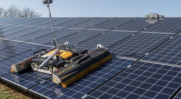 We do Robotic solar panel cleaning and can clean up to 7000 solar panels daily