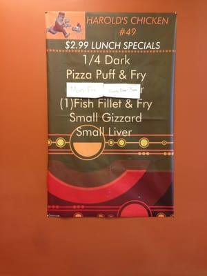 Lunch specials $2.99