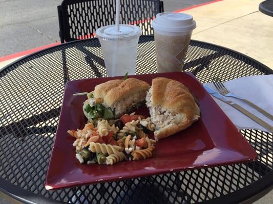 Chicken salad with pasta salad