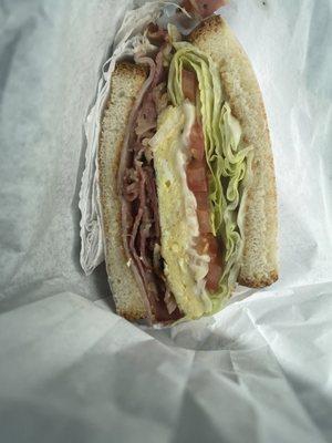 Pastrami sandwich add egg