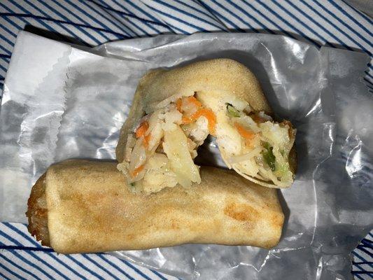 Inside spring rolls