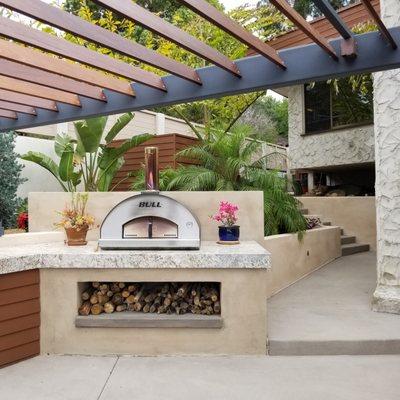 Pizza oven on Granite counter top