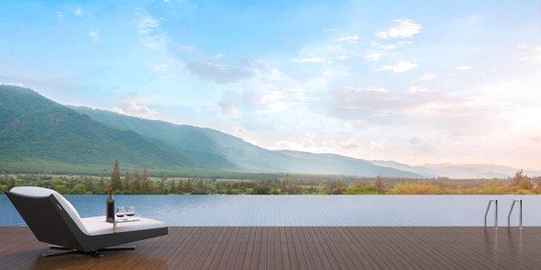 Infinity Pool with pool lounger