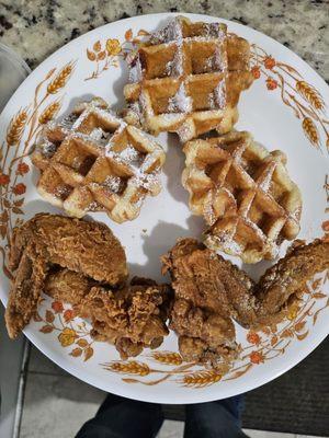 Chicken and waffles