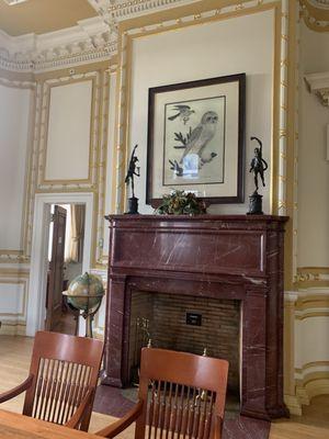 fireplace in one of the rooms