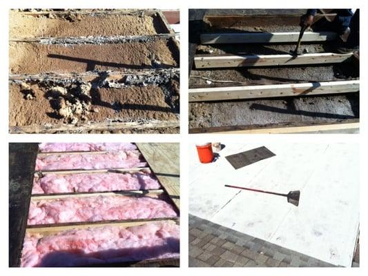 Low slope re-roof in Tustin. This has had bad dry rot, so we repaired joists, replaced insulation, and replaced plywood.