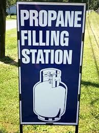 We fill propane bottles and motor homes