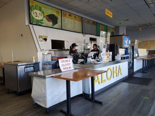 Inside the restaurant. This is where you place your food order.