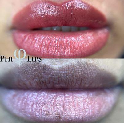 Before & After Lip Blushing by Corina