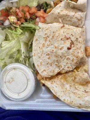 Shrimp quesadilla