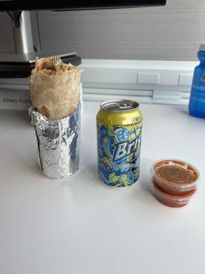 Chicken burrito with everything