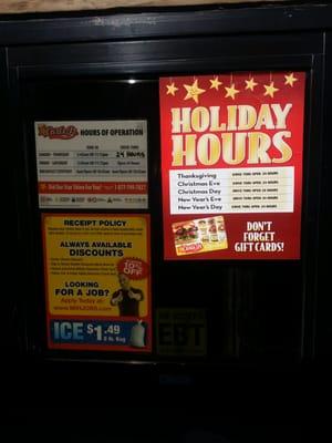 Hours and Holiday Hours