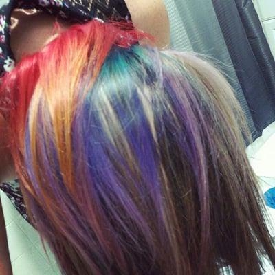 Some of the fun "unicorn hair" that Jackie experiments with for me.  Always so much fun.