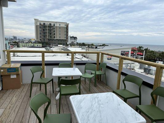 Third floor rooftop seating