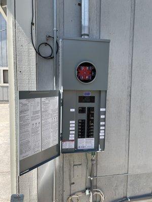 200 amp Electrical Service Panel recently installed in Fair Oaks