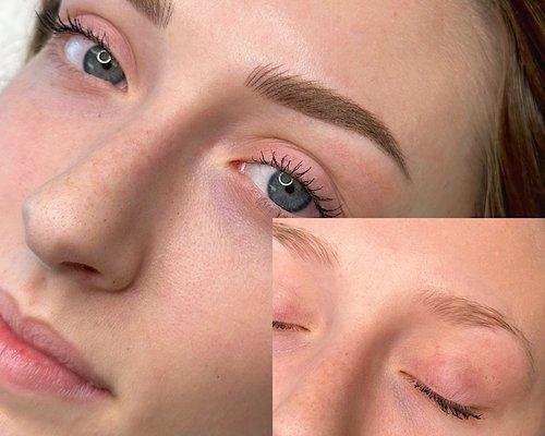 Combo Brows - combination between ombre shading and microblading- by Megan Davies