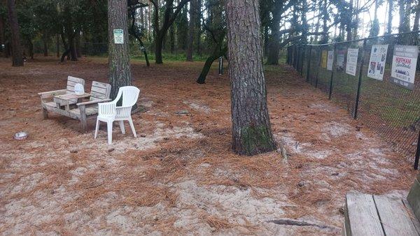 Some of the seating area