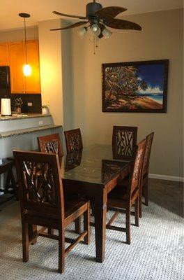 Foliage dining set and counter stools