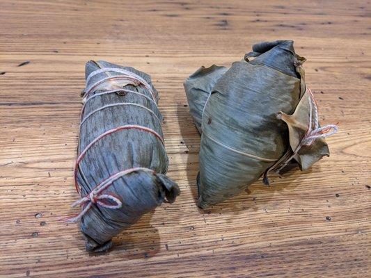 December 2 2020; Shanghai style zongzi ($1.50) and  Taiwan style zongzi ($2).