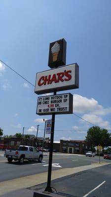 Can't miss the ice cream sign