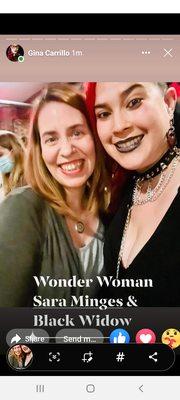 Wonder Woman and Black Widow poets