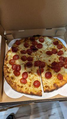 Pepperoni with no sauce