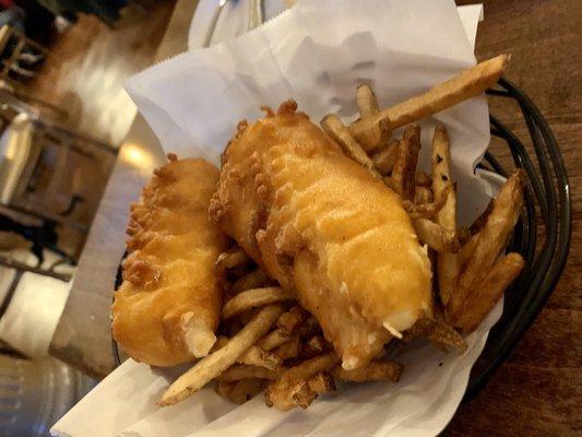 Awesome fish and chips! Flakiest cod I've had in a long time.