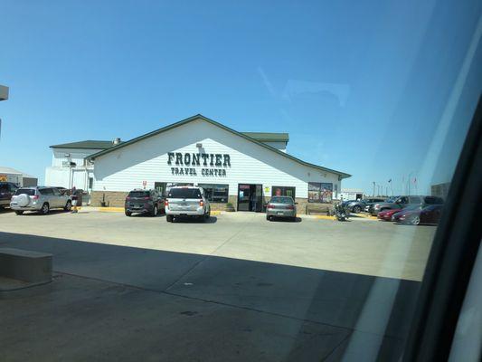 View of store from East and gas pumps