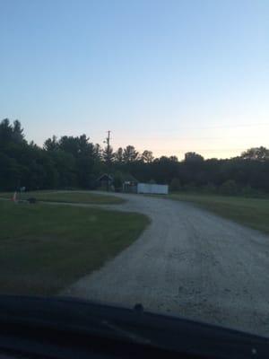 Camp sites down the dirt road