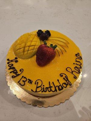 Mango mousse cake