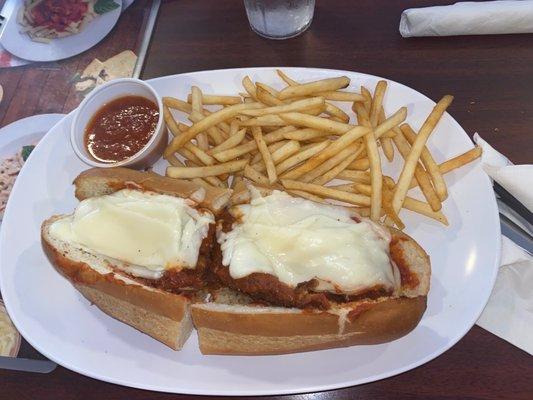 Chicken parm sub.