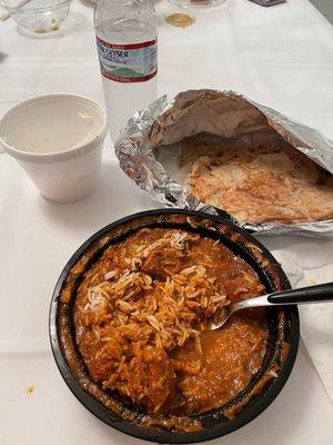 Lamb Shank Roganjosh with rice and Naan