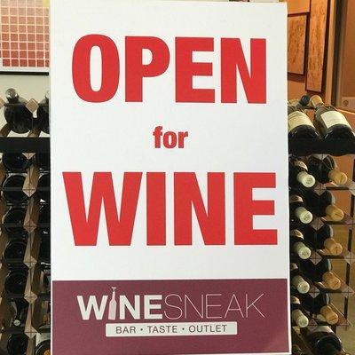 Open for wine!