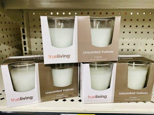 LOVE! They have the little white unscented candles i use 4 my dining room table, hate scented ones yuck. These are great!