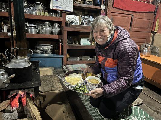 Nepal is cold enough that you wear down jackets to dinner