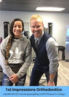 Congrats Briseis for getting your braces off! Your smile looks amazing! Clear braces Denver