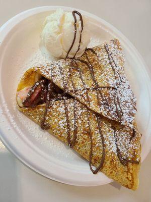 Strawberry & Banana Nutella Crepe