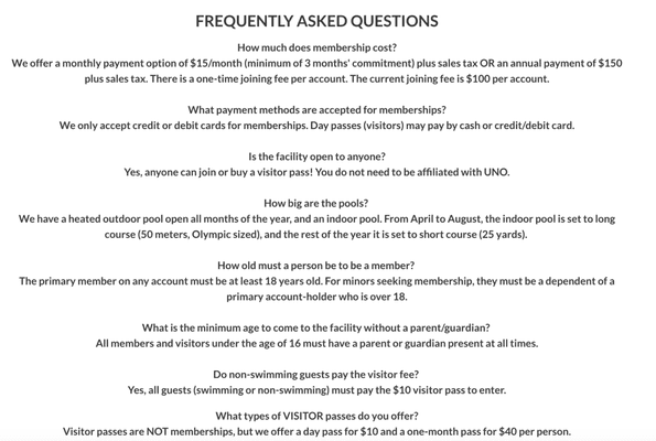 Frequently Asked Questions - November 2018