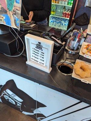 Current prices for mochi donuts (06/26/23)