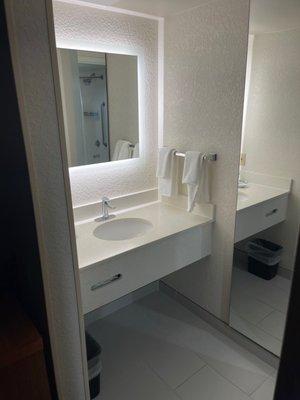 Sink and mirror