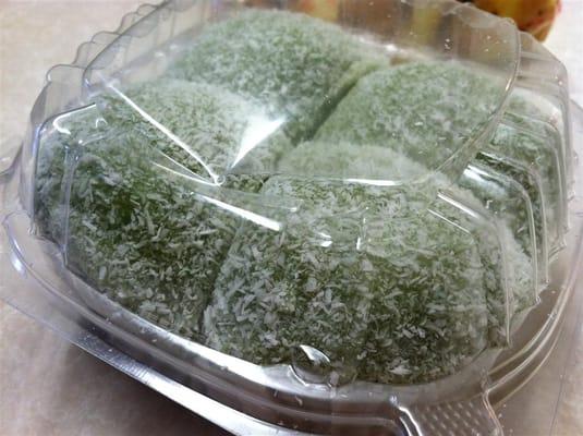 green tea coconut rice cake